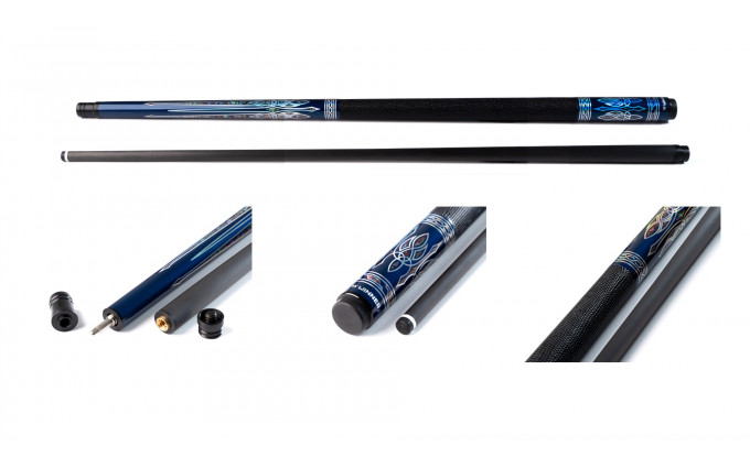 Кий для пула 2-pc "Winner Carbon - 001" (черно-синий) оплетка натуральная кожа Кий для пула 2-pc "Winner Carbon - 001" (черно-синий) оплетка натуральная кожа